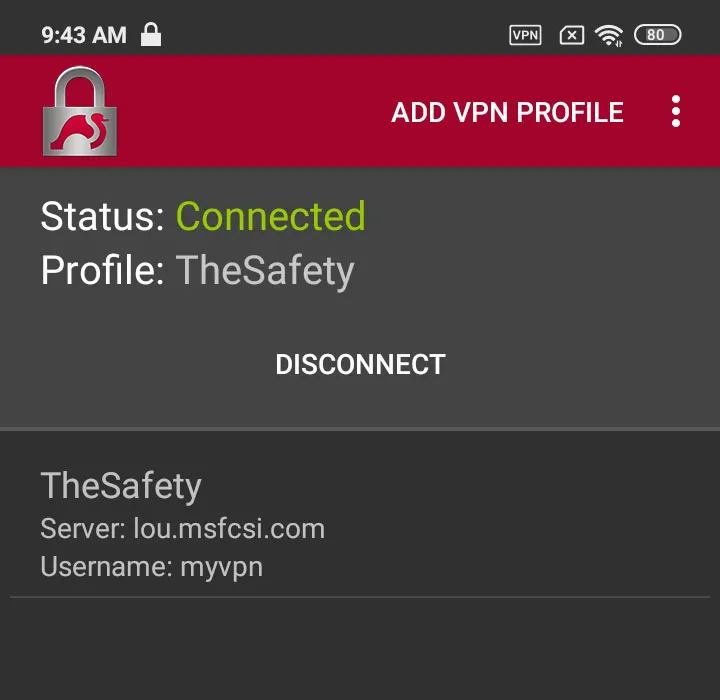 Successful connection to IKEv2 VPN on Android 10