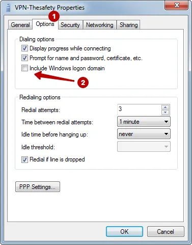 Disable logon domain on Windows 7