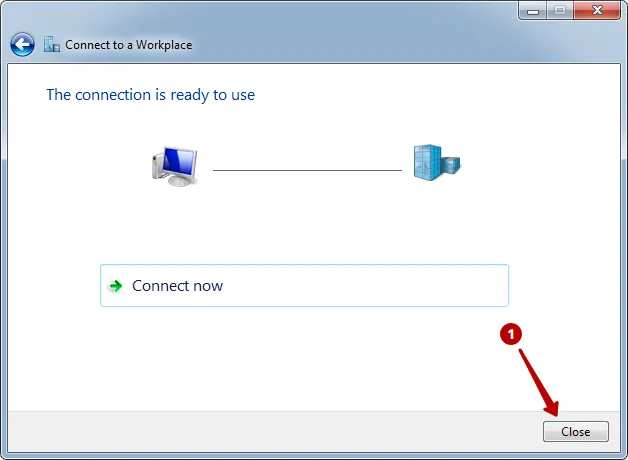 PPTP VPN is set up on Windows 7