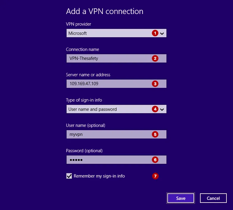 Setting up PPTP VPN on Windows 8