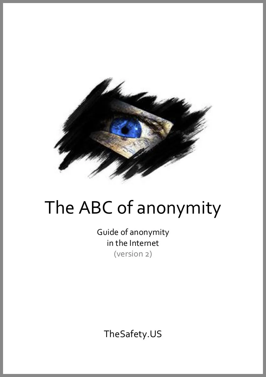 Book the ABC of anonymity