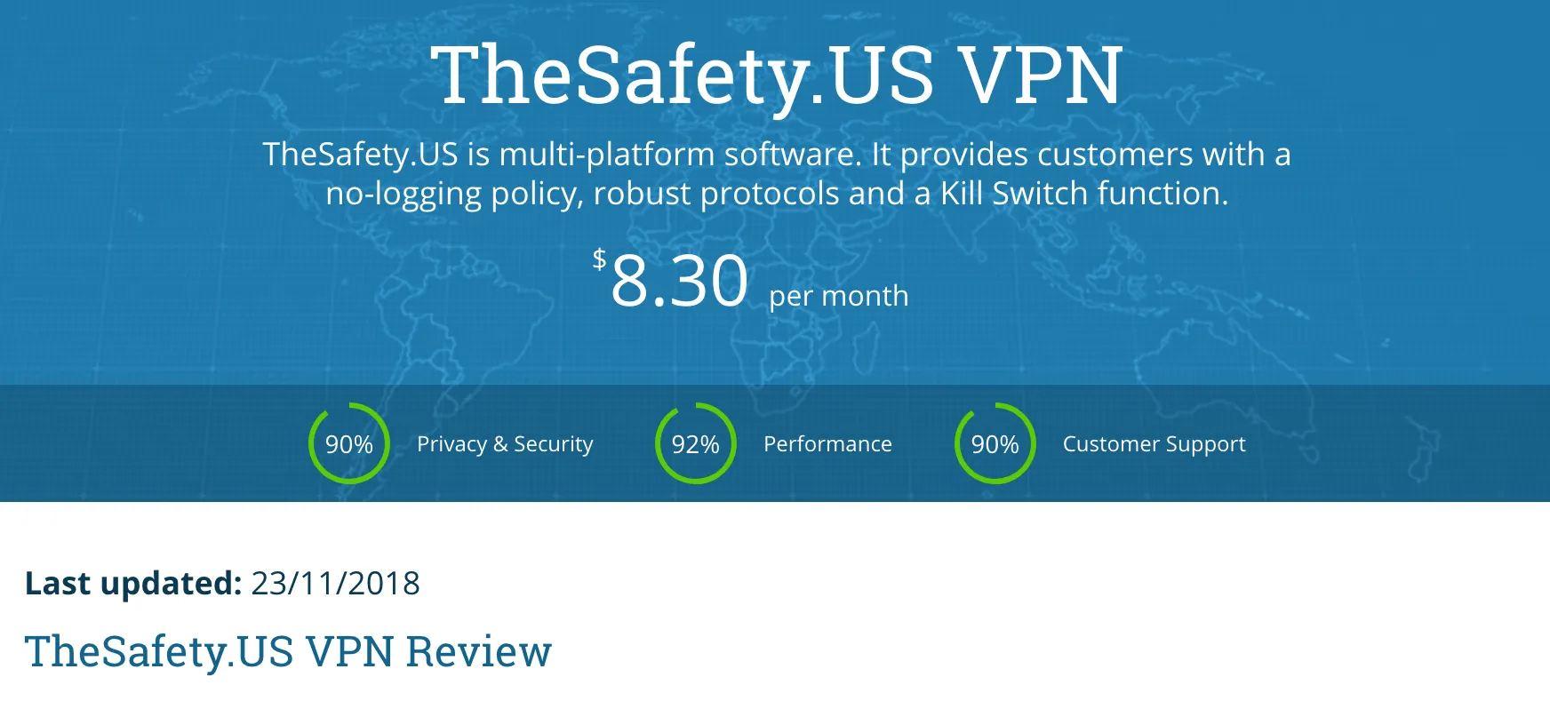 Overview of the best VPN service TheSafety.US