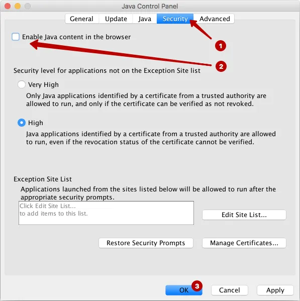 Disabling Java on macOS