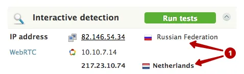 WebRTC определяет реальный IP адрес при использовании прокси