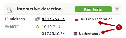 WebRTC determines the real IP address when using a proxy