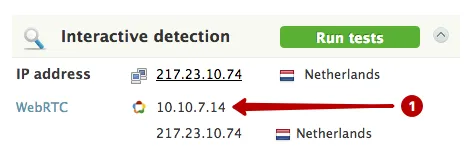 WebRTC при использовании VPN не определяет реальный IP адрес