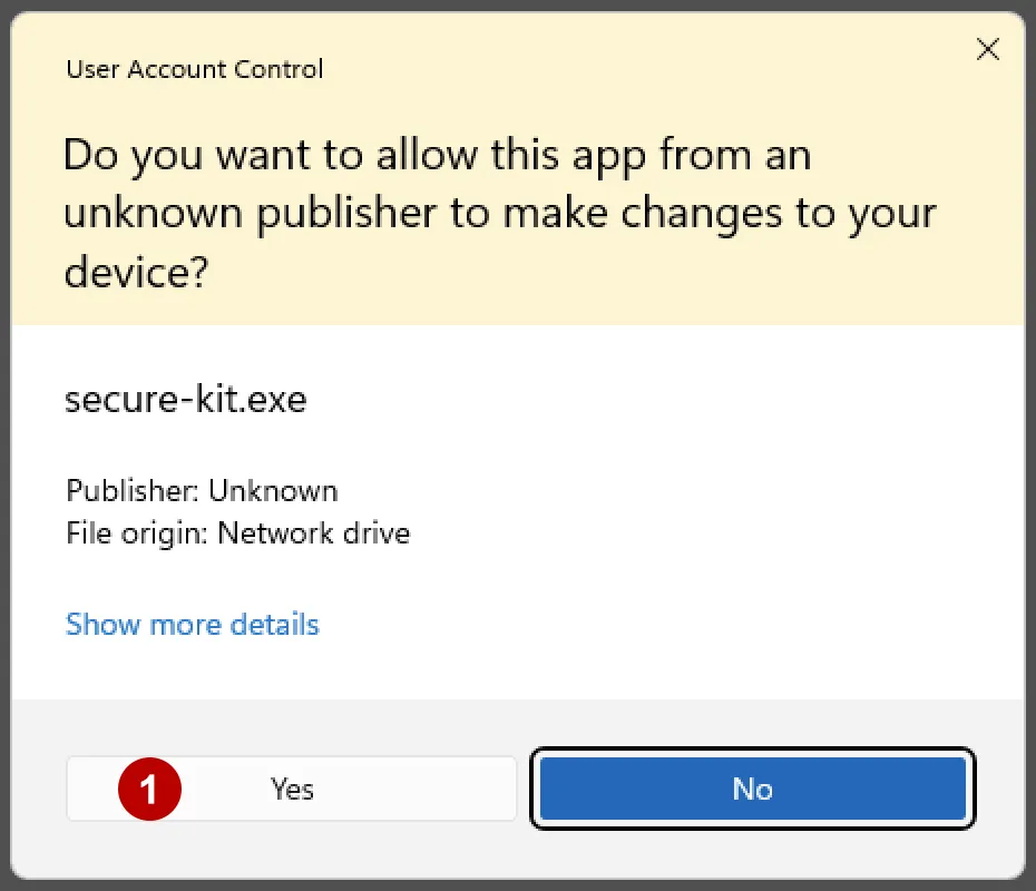Allow a Secure Kit on Windows