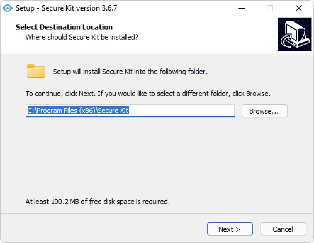 Installing Secure Kit on Windows by default
