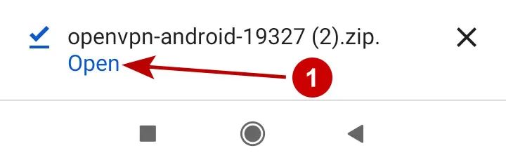 Open ZIP archive with OpenVPN files on Android 10