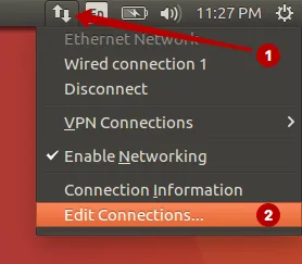 Edit connections in Ubuntu to fix DNS leak