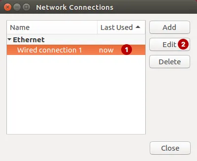 Edit the Internet connection in Ubuntu to fix DNS leak