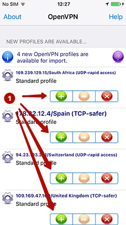 Добавление файлов в OpenVPN на iOS