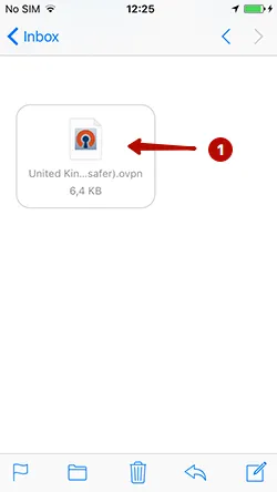 Sending ovpn files by e-mail on iOS
