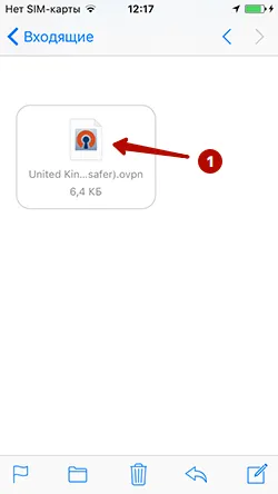 Отправка ovpn файлов на электронную почту в iOS