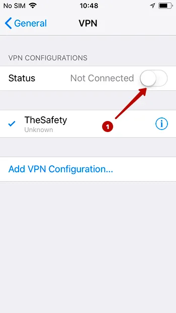 Connection to IKEv2 VPN on iOS