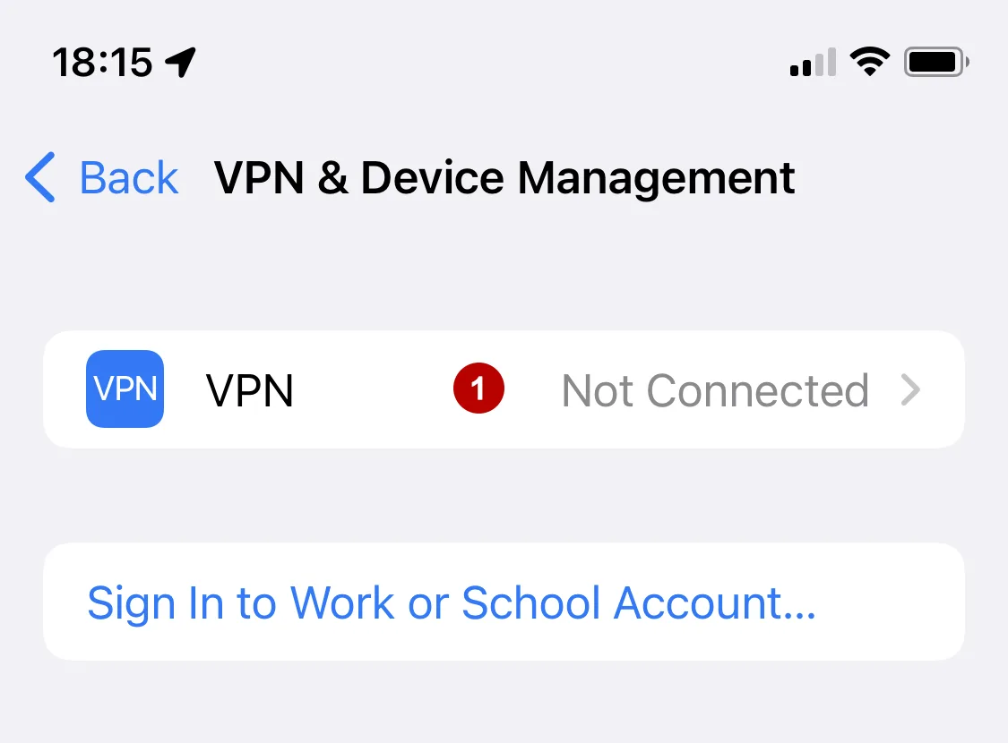 Add IKEv2 VPN on iOS 15