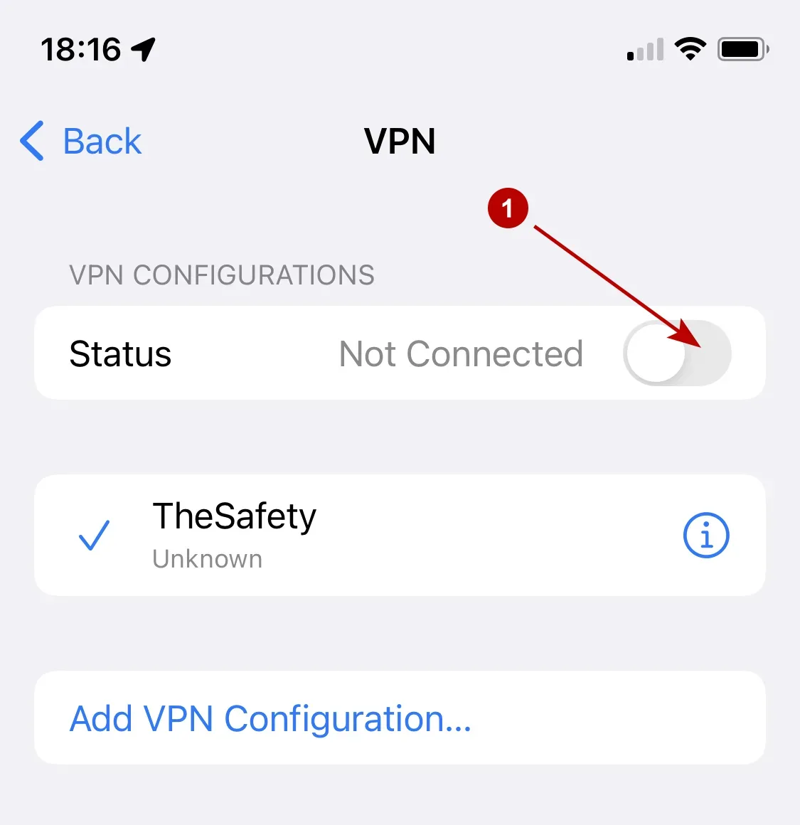Connect to IKEv2 VPN on iOS 15