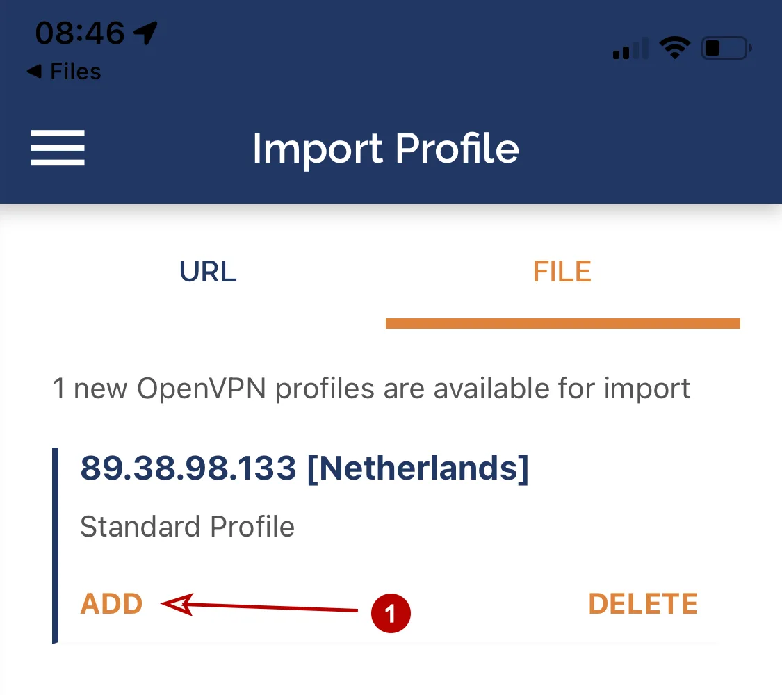 Настройка OpenVPN соединения на iOS