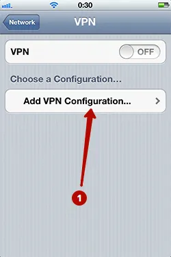 Add PPTP VPN on iPhone in iOS 6