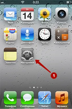 Раздел Настройки на iPhone в iOS 6