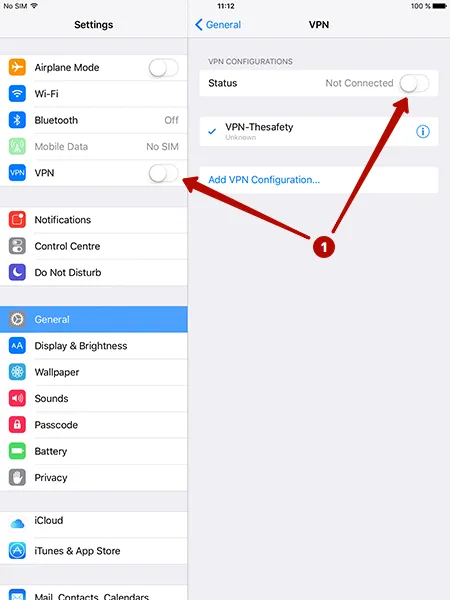 Connect to PPTP VPN in iOS on iPad