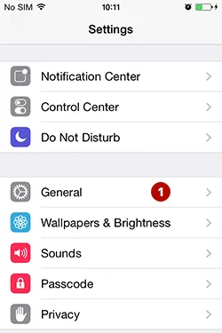 General Settings on iPhone in iOS 9
