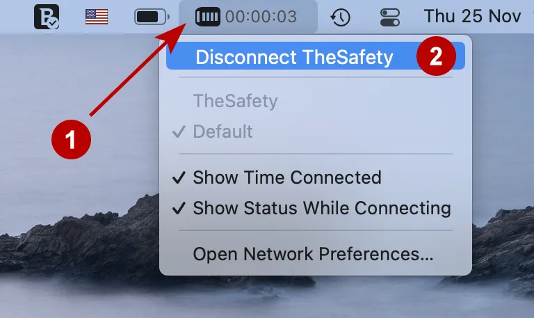 Disconnection of the IKEv2 VPN on macOS