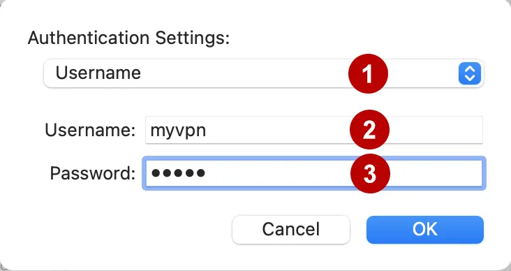 Username and Password VPN