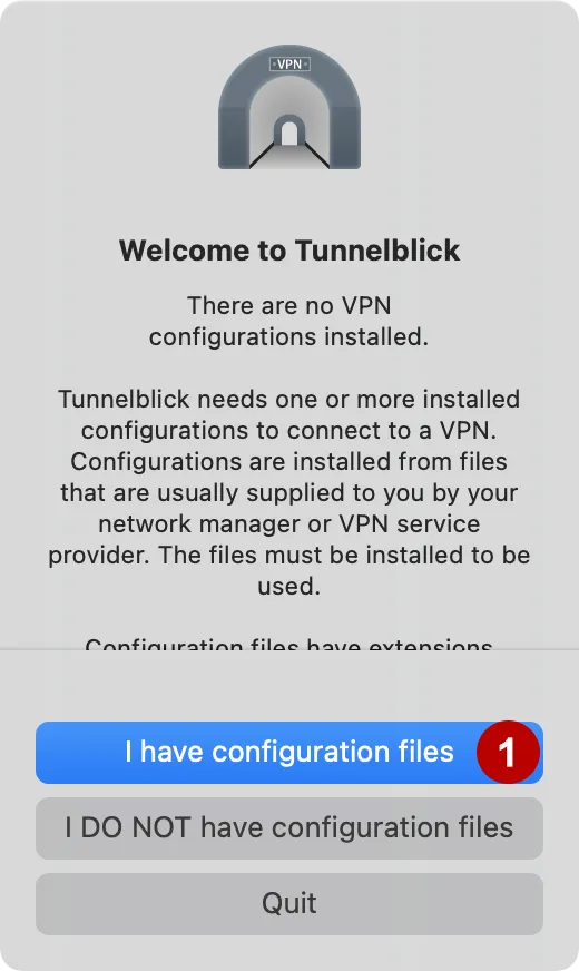 Setting Tunnelblick configuration files