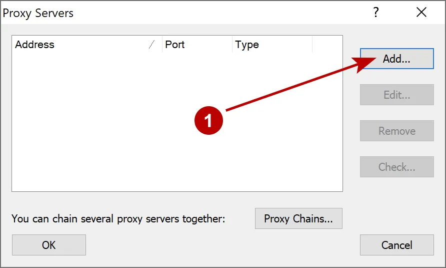 Добавить прокси в Proxifier на Windows