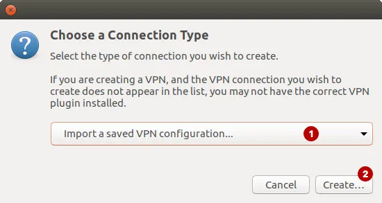 Import saved VPN configuration on Ubuntu