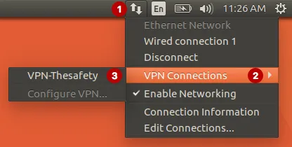 Connecting to the PPTP VPN on Ubuntu