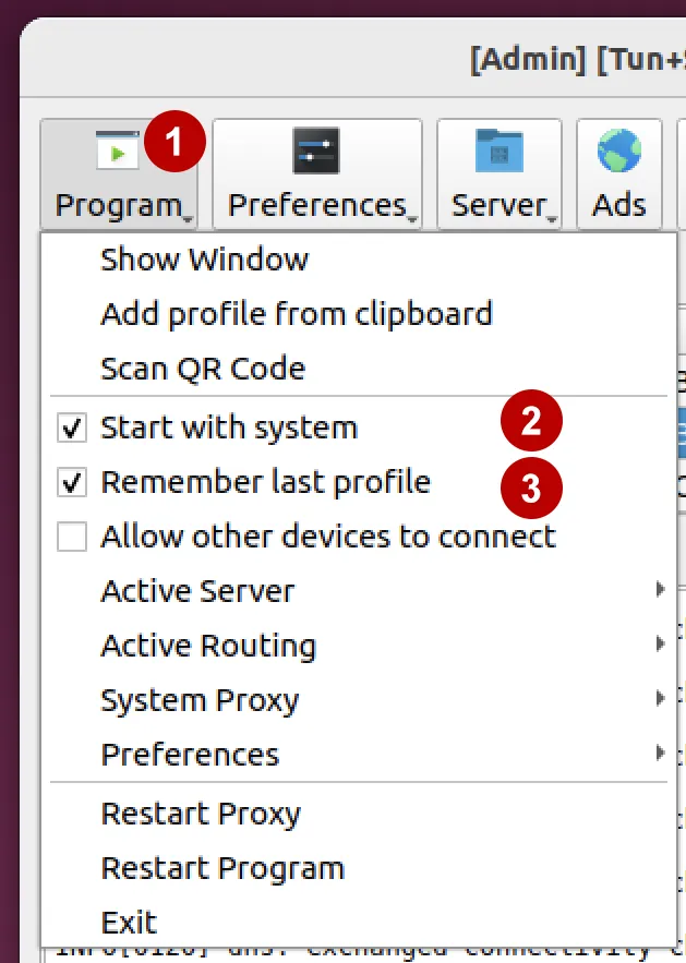 Additional Nekoray settings on Ubuntu 22
