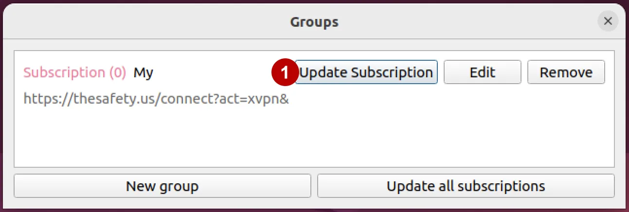 Updating xVPN connections in Nekoray on Ubuntu 22