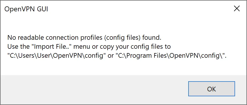Folder for OpenVPN configuration files