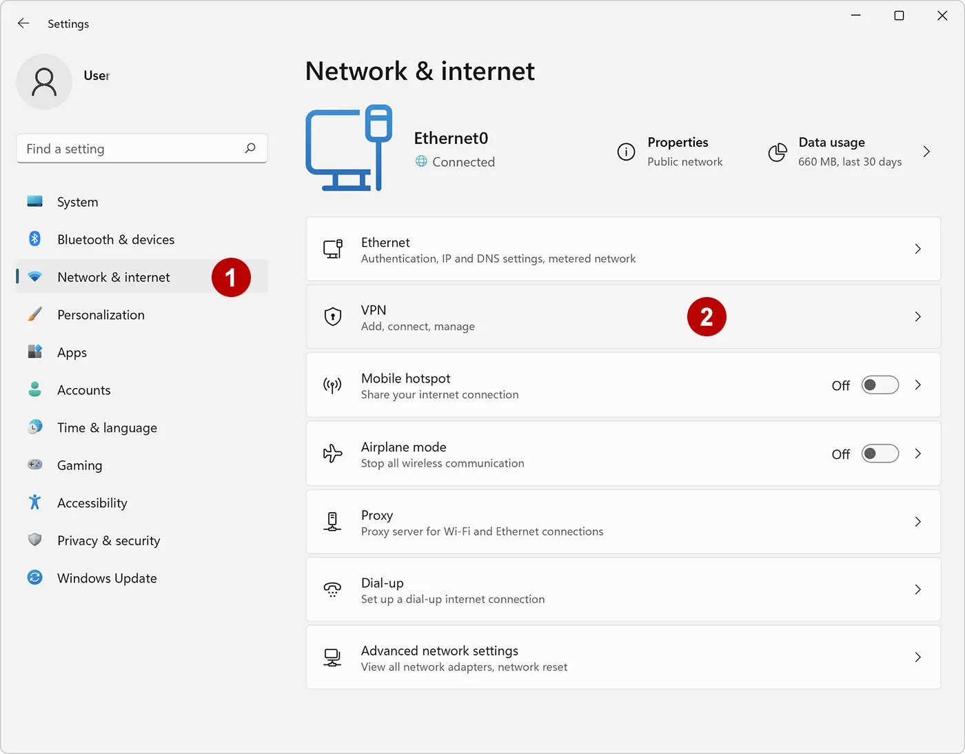 Crating of new IKEv2 VPN connnection on Windows 11