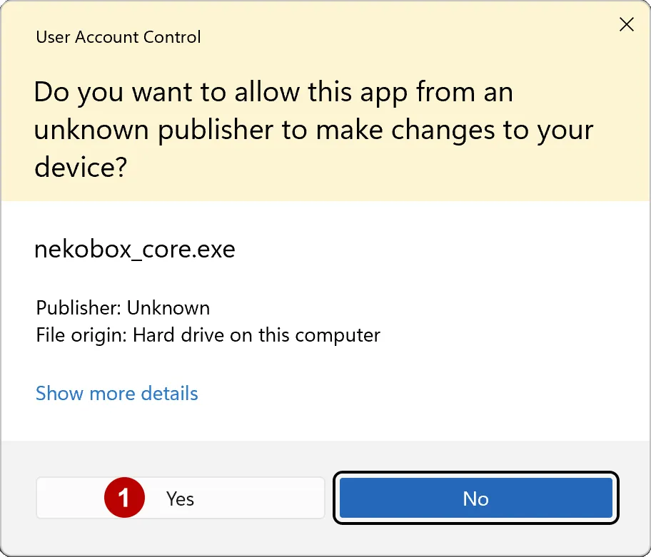 Allow Nekoray core to run on Windows 11