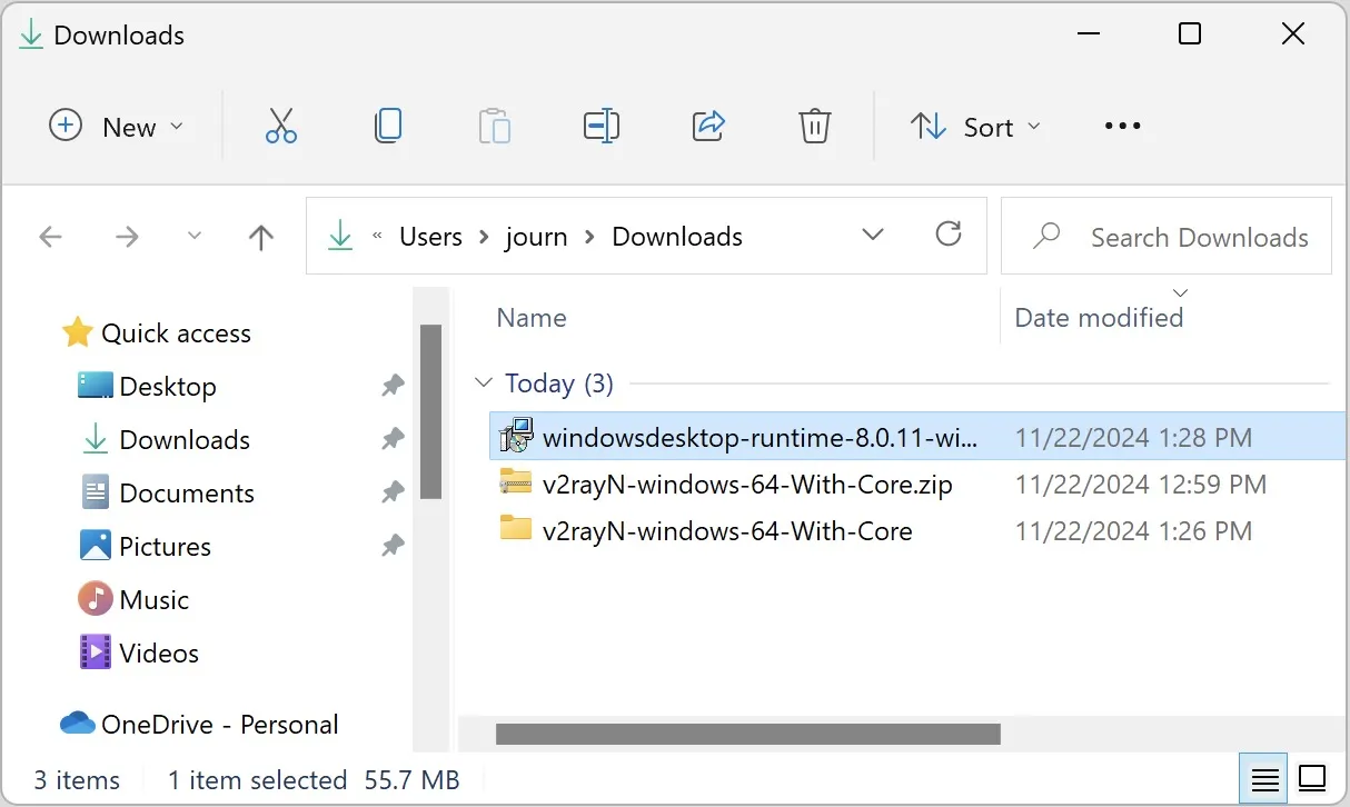 Установить пакет Microsoft .Net Desktop Runtime 8 на Windows 11