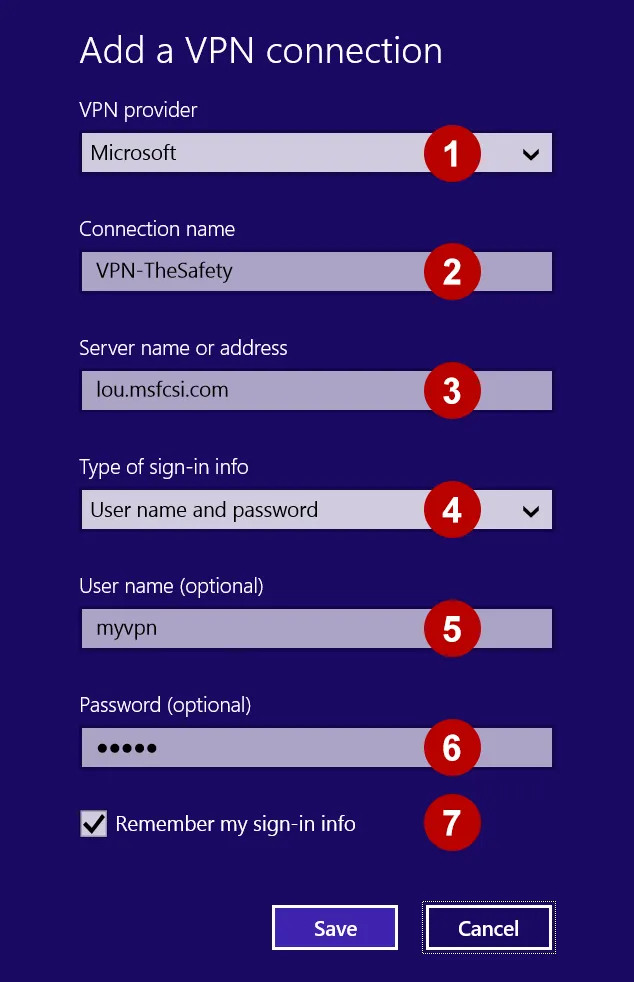 Information about IKEv2 VPN connection on Windows 8