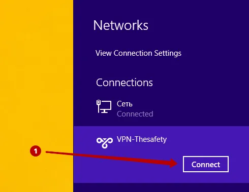 Connection to PPTP VPN on Windows 8