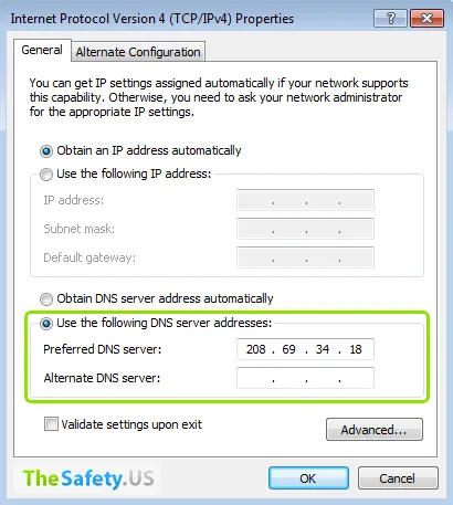 How to hide DNS - Type DNS server