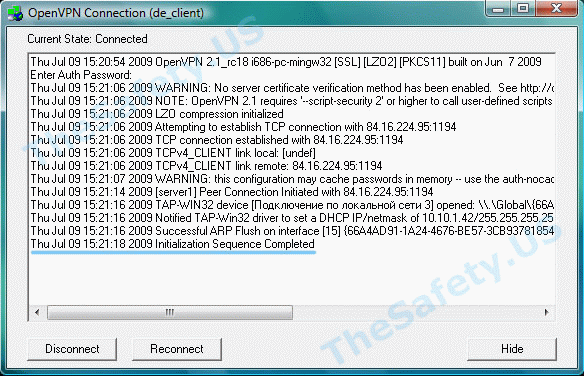 Openvpn connecting to management interface failed windows 10