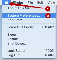 System preferences of macOS